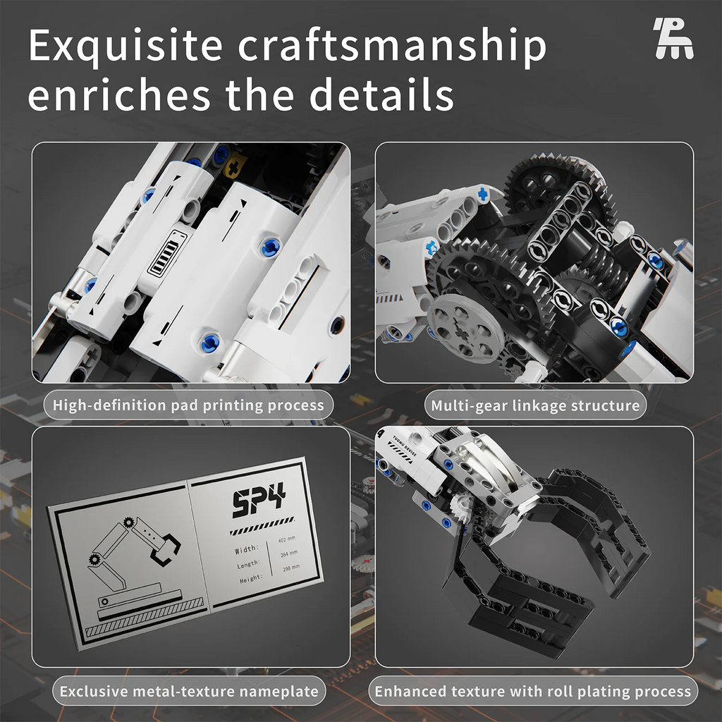 Mechanical Arm Building Set - 784 Pcs App & Remote Control STEM Toy
