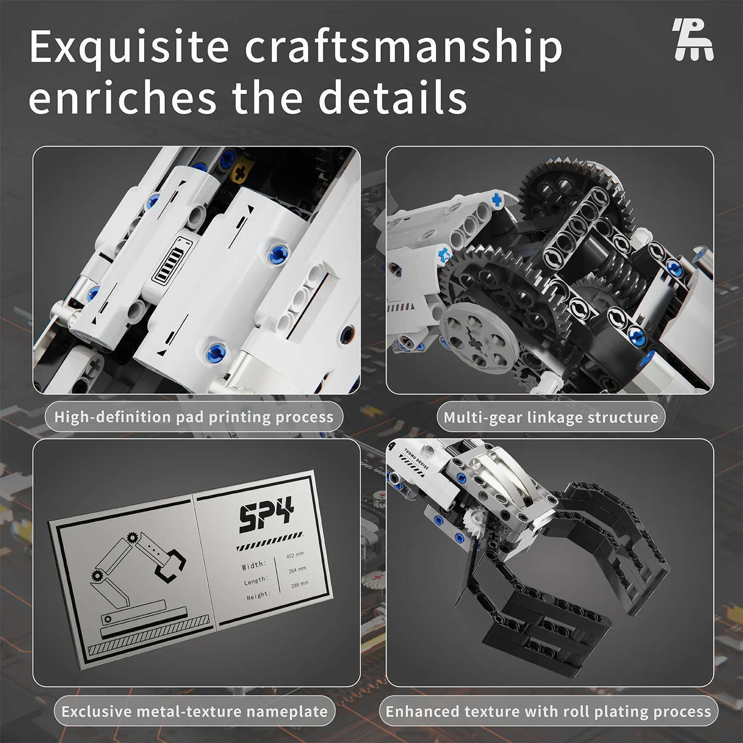 Mechanical Arm Building Set - 784 Pcs App & Remote Control STEM Toy